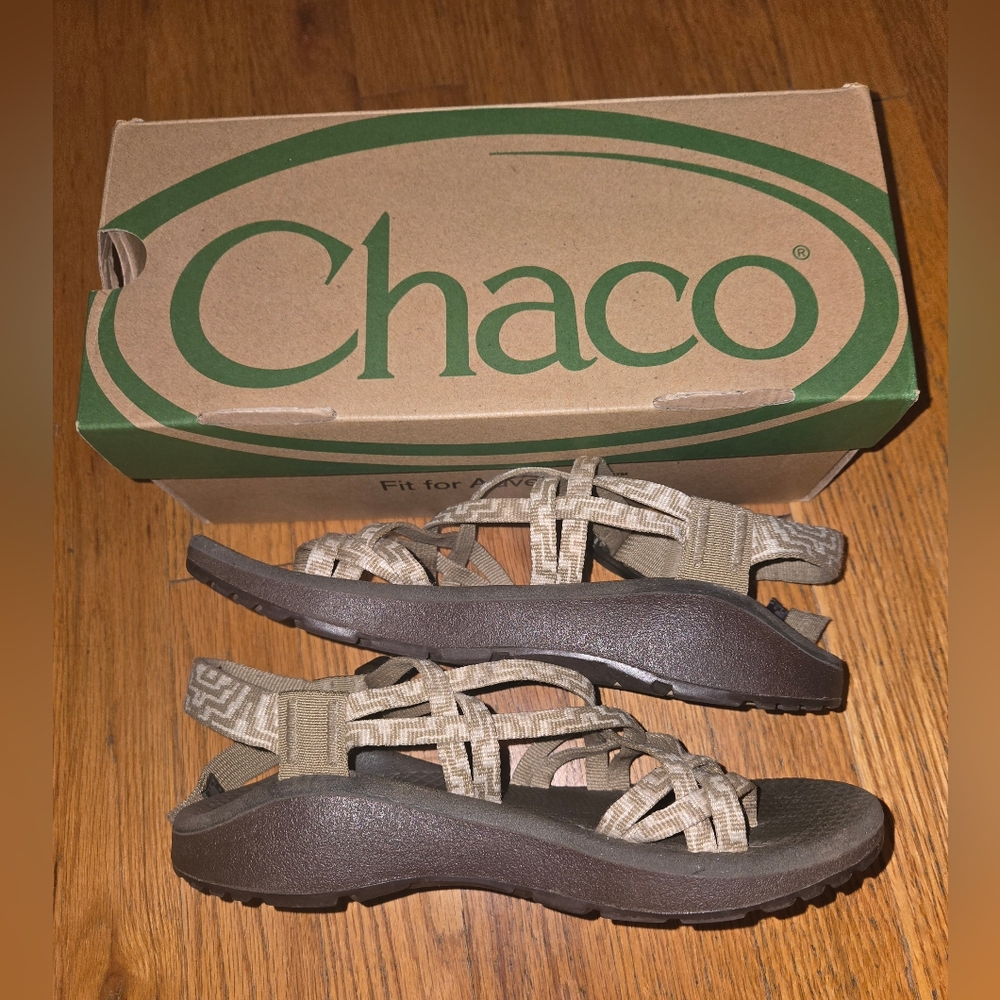 Chaco Women's Zcloud X2 Sandals Kelp Knit Varech Apricot 6 - Picture 3 of 5